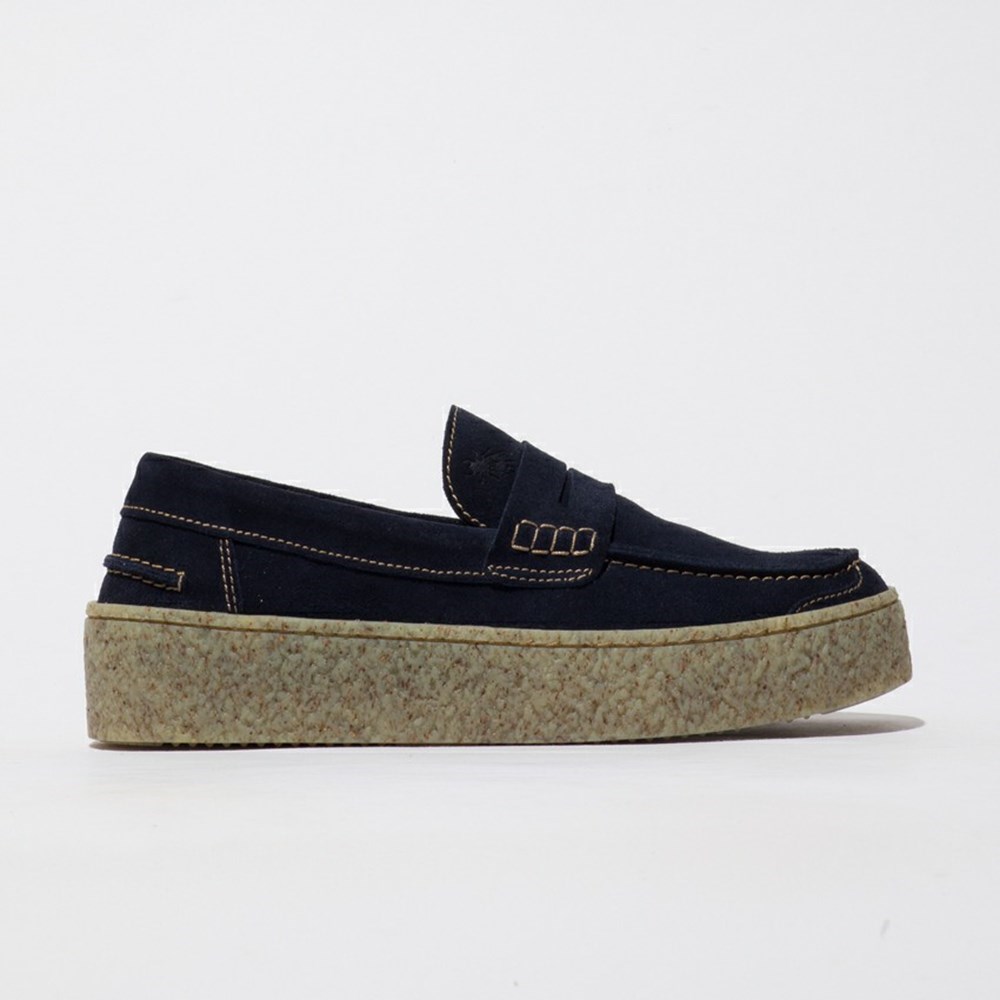 Navy Men\'s Fly London Roel517fly Casual Shoes | AJYS-58416