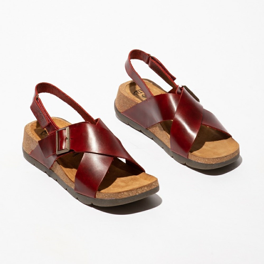 Red Women's Fly London Chlo852fly Wedge | CLNP-03716