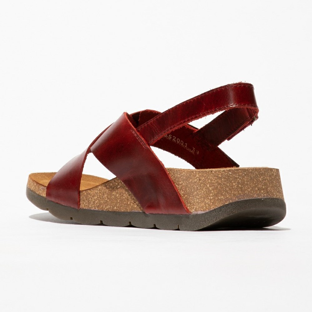 Red Women's Fly London Chlo852fly Wedge | CLNP-03716