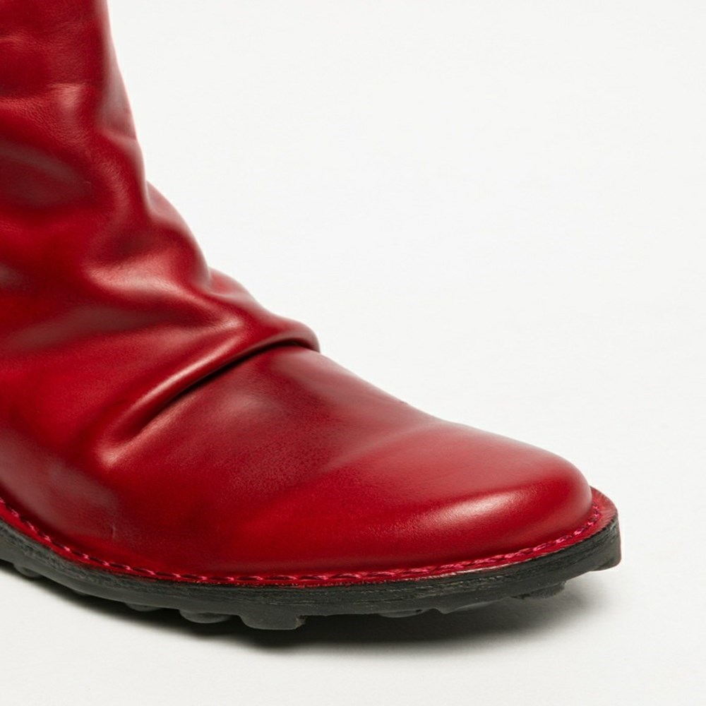 Red Women's Fly London Mon944fly Wedge | HWDZ-80672