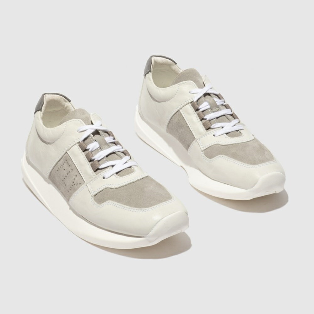 White Men's Fly London Lupo769fly Casual Shoes | TQFY-92053