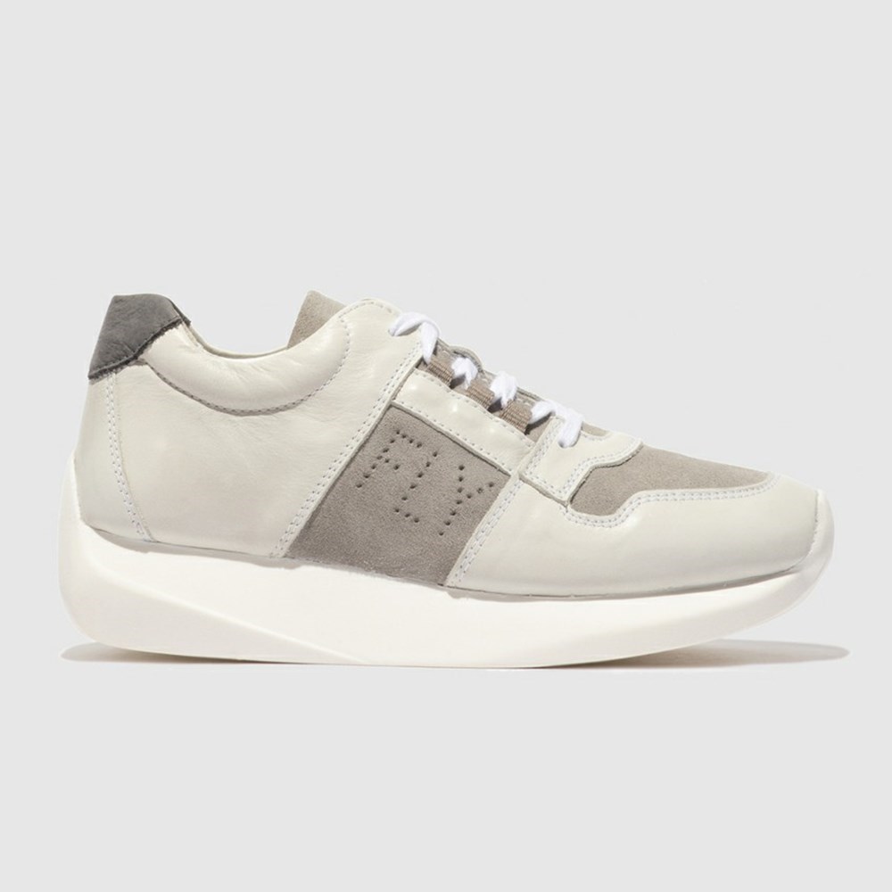 White Men\'s Fly London Lupo769fly Casual Shoes | TQFY-92053