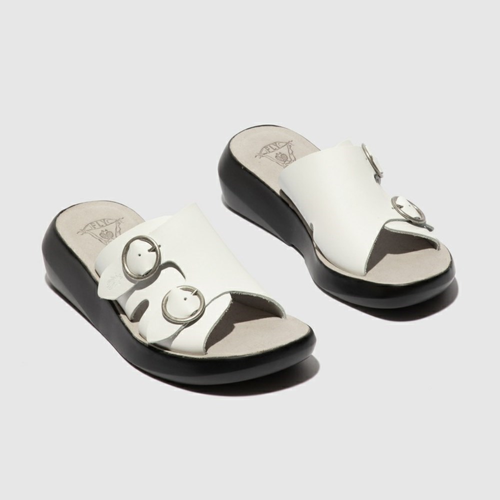 White Women's Fly London Bait742fly Wedge | DCGN-54069
