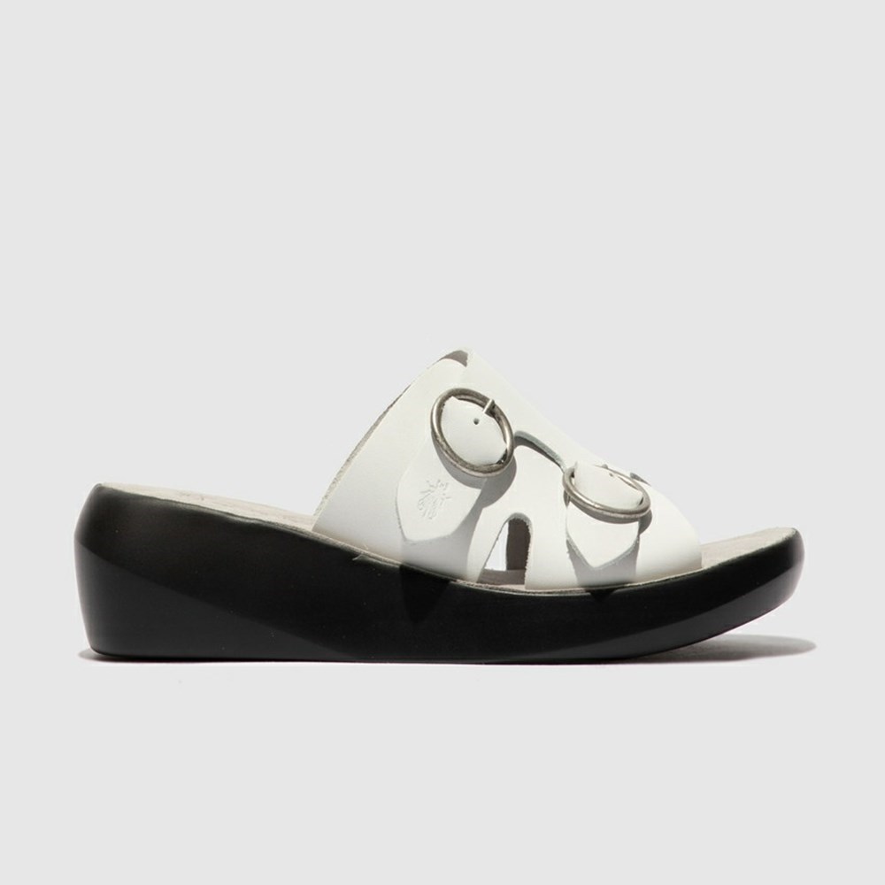 White Women\'s Fly London Bait742fly Wedge | DCGN-54069